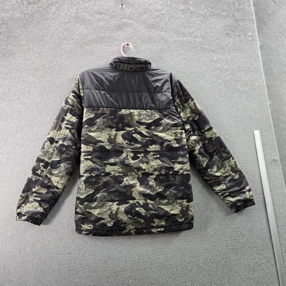 The North Face Boys Jacket XXL (18/20) Green Embroidered Camouflage READ